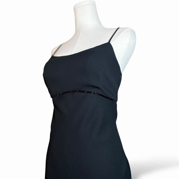 Vintage Mini Black Dress - 90s Minimalist - 3/4 - 72 - Picture 1 of 8
